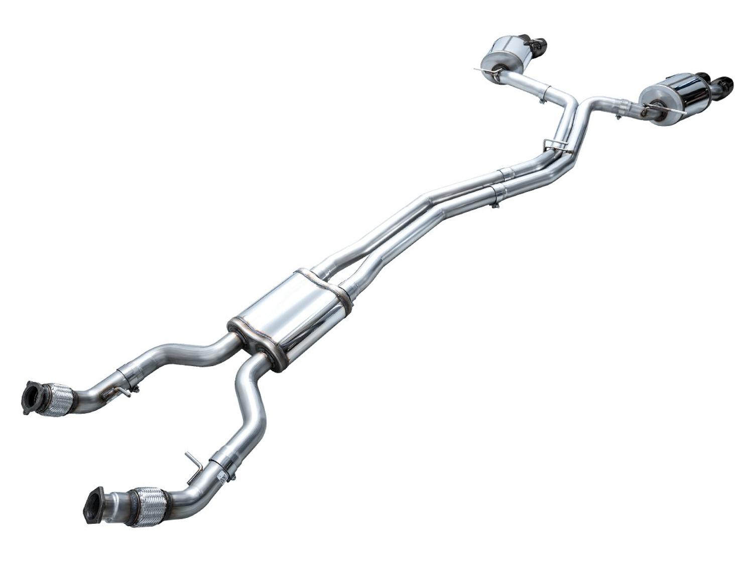 AWE Touring Edition for Audi C8 S6/S7 - Diamond Black Tips - 3015-43107