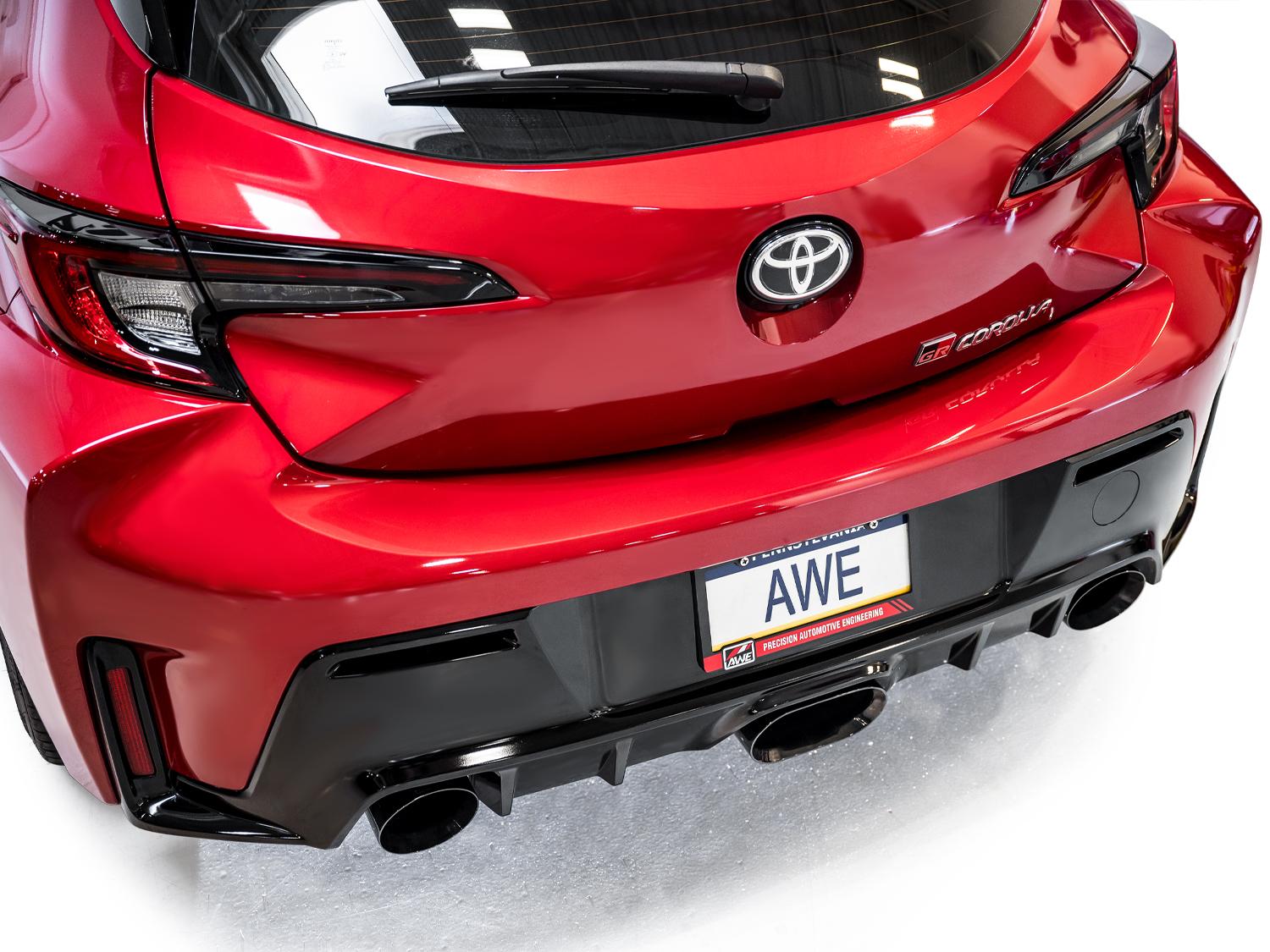 AWE Touring Edition Exhaust for GR Corolla - Diamond Black Tips - 3015-53472