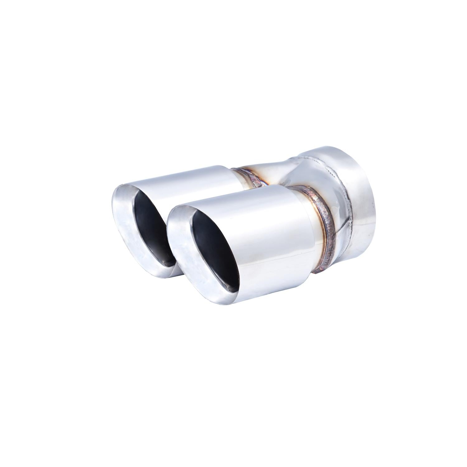 XForce Twin 3.5" Round Angle Cut Dual Wall 3" Inlet - TY-AW35-76