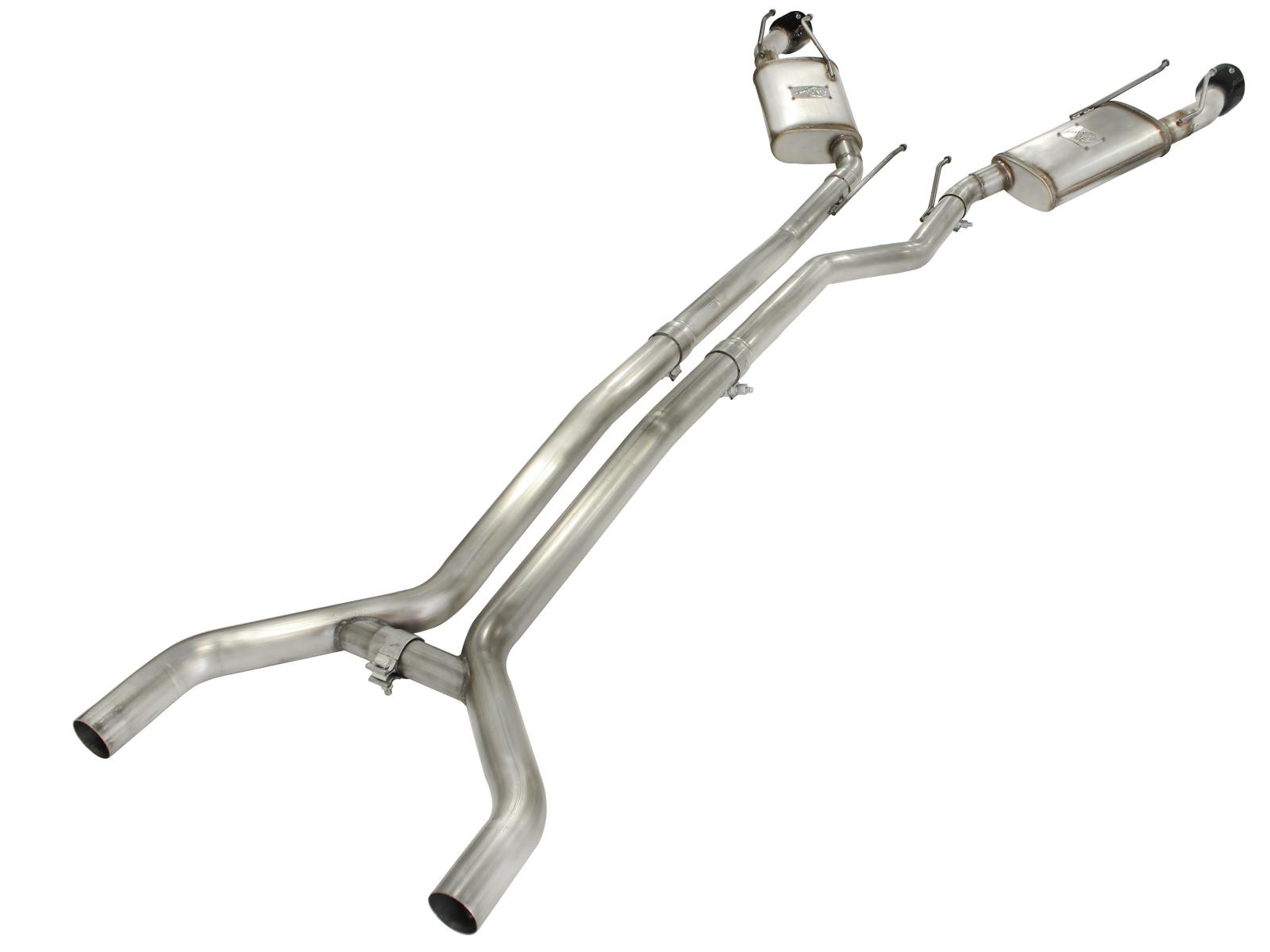 AFE MACH Force-Xp 2-1/2in 409 Stainless Steel Cat-Back Exhaust System w/Black Tip (2010-2013 Camaro, Camaro) - 49-44042-B