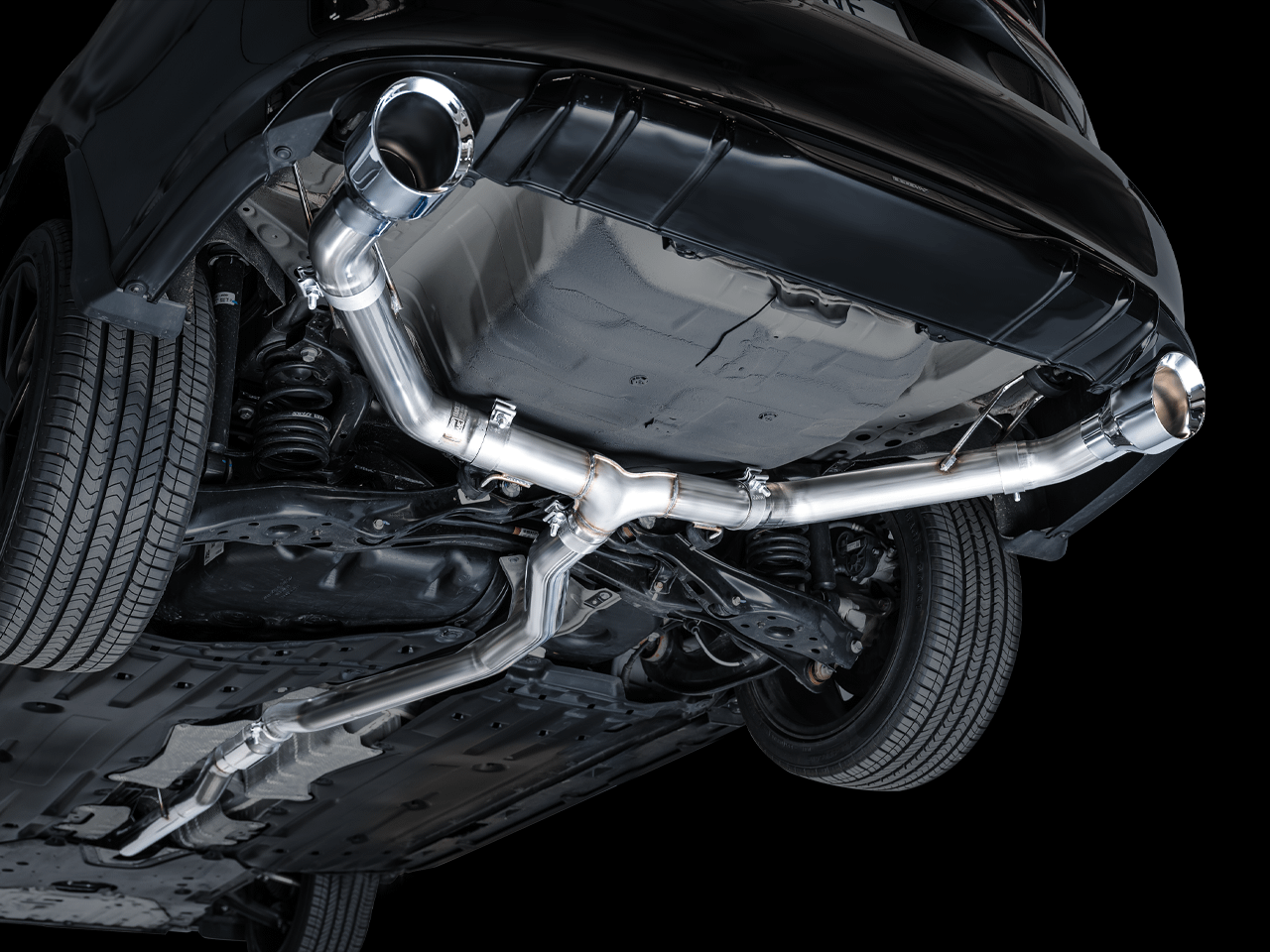 AWE Track Edition for FE1 Civic Si/DE4 Acura Integra- Chrome Tips - 3020-32331