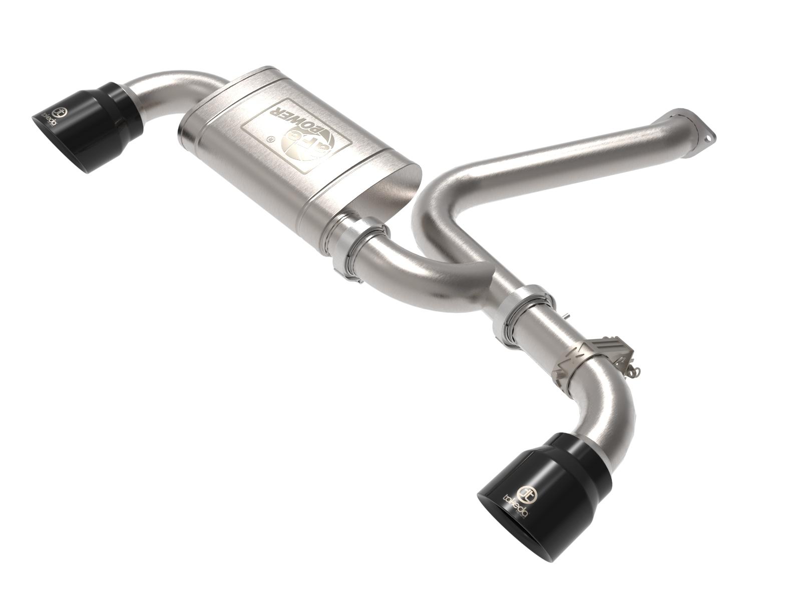 AFE Takeda 3 IN 304 Stainless Steel Axle-Back Exhaust w/ Black Tips Hyundai Kona N 22-23 L4-2.0L (t) (49-37032-B) - 49-37032-B