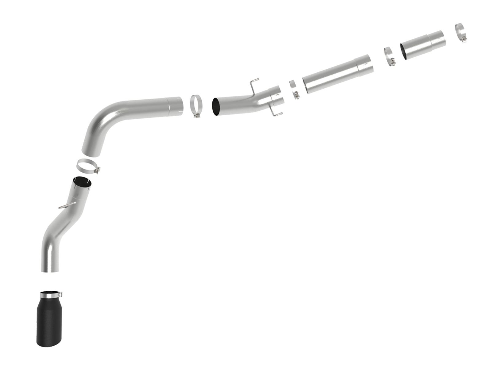 AFE Large Bore-HD 5 IN 409 Stainless Steel DPF-Back Exhaust System w/Black Tip (RAM Diesel Trucks 19-24 L6-6.7L (td)) - 49-42078-B