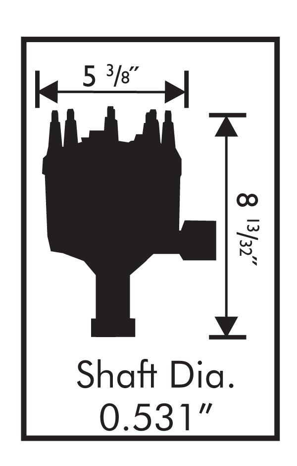 Msd 8455 Distributor, Ford 5.0L Mustang, No Module, '94-'95