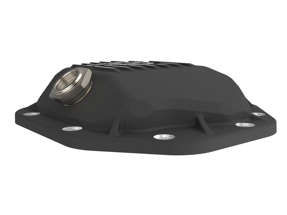 AFE Pro Series Front Differential Cover Black w/ Machined Fins (2019-2025 Cadillac, Chevrolet, GMC Fitments) - 46-71430B