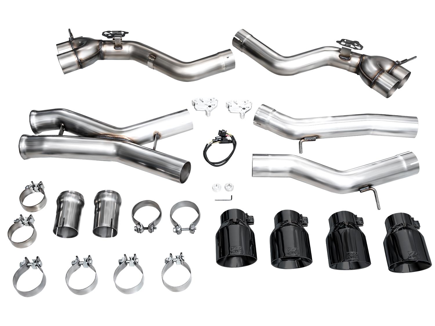AWE Track Edition Exhaust for BMW G87 M2 - Diamond Black Tips - 3020-43487