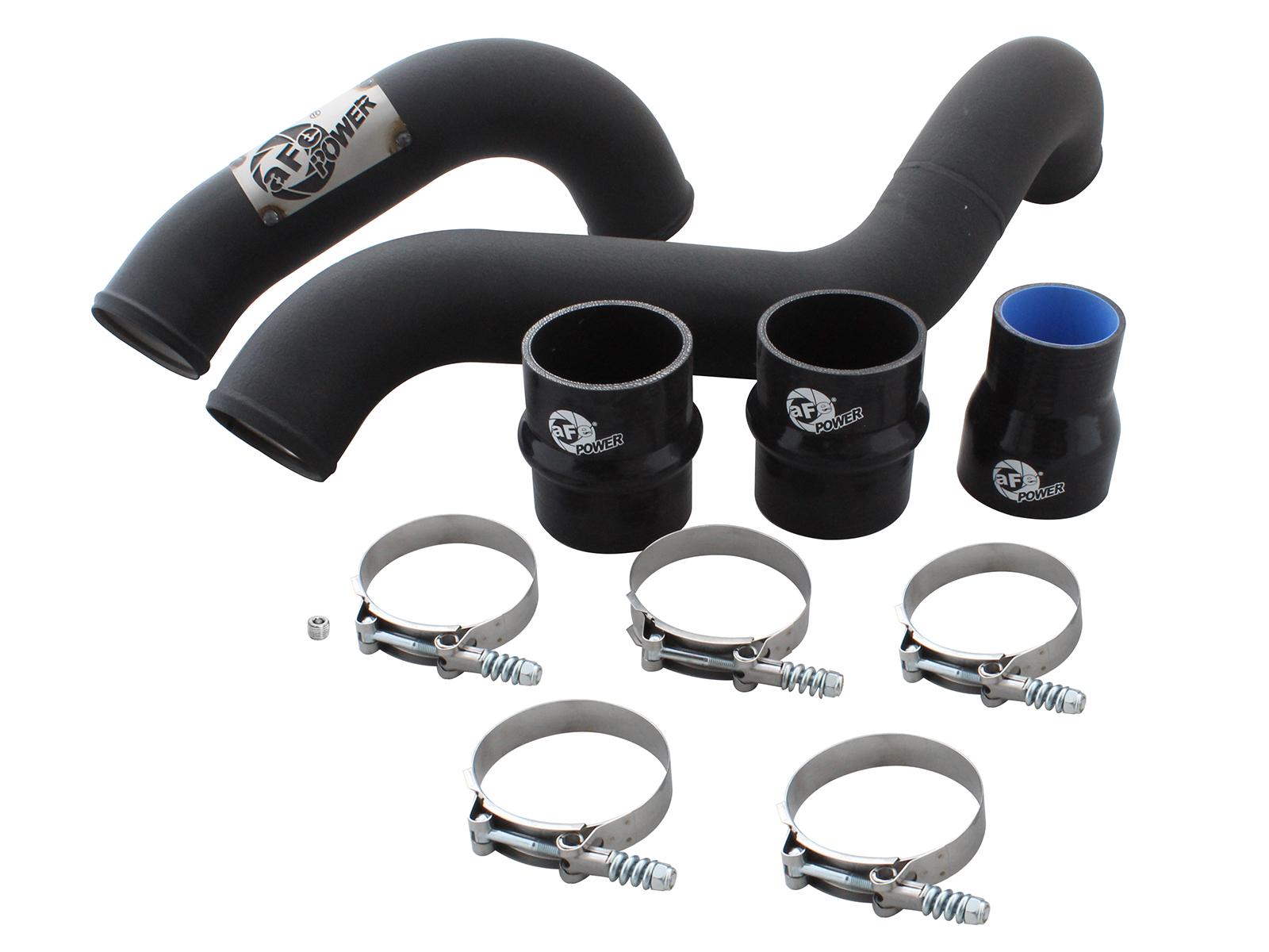 AFE BladeRunner 3 IN Aluminum Hot Charge Pipe Black (2011-2016 Silverado 2500 HD, Silverado 3500 HD, Sierra 2500 HD, Sierra 3500 HD) - 46-20119