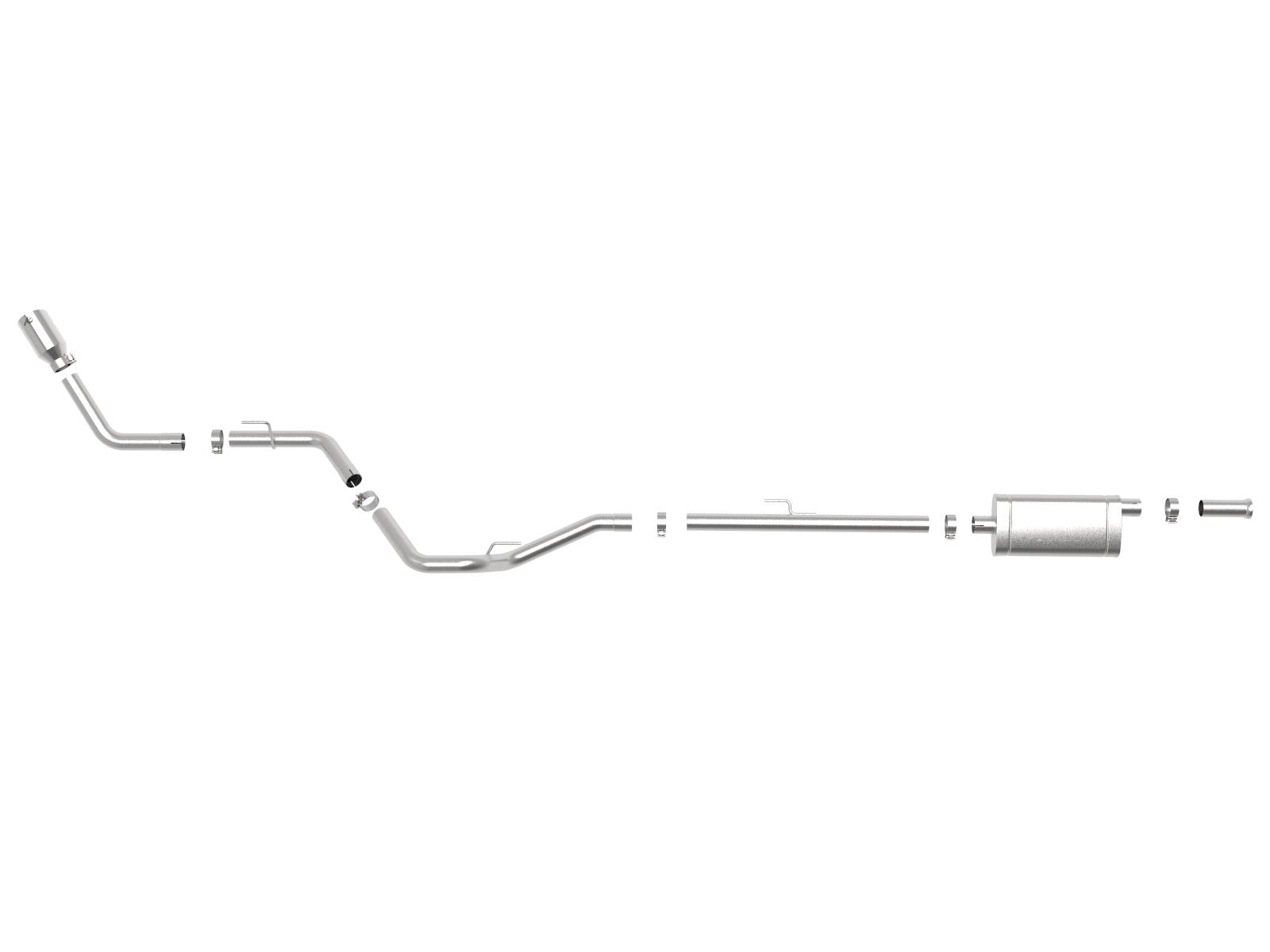 AFE Apollo GT Series 2-1/2 IN 409 Stainless Steel Cat-Back Exhaust System Polished (Jeep Gladiator (JT) 2020 V6-3.6L) - 49-48089-P