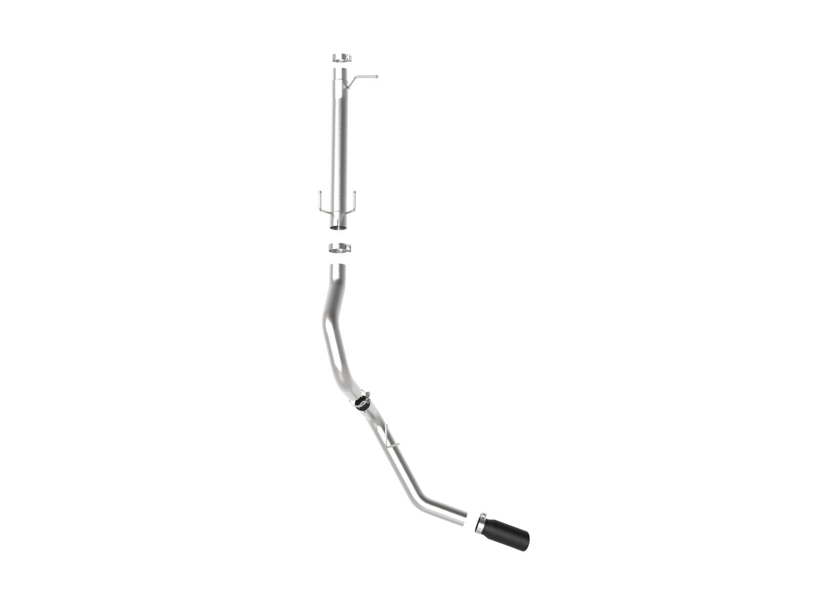 AFE Apollo GT Series 3-1/2 IN 409 SS Axle-Back Exhaust System w/ Black Tip (Ford F-250/F-350 17-20 V8-6.2/7.3L) - 49-43116NM-B