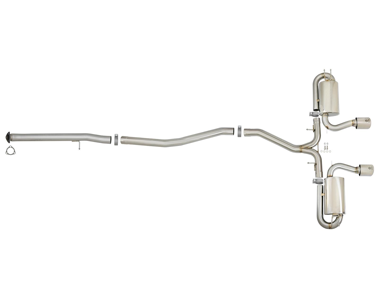 AFE Cat-Back Exhaust System (2017-2019 Honda Civic Si L4-1.5L (t)) - 49-36618-P