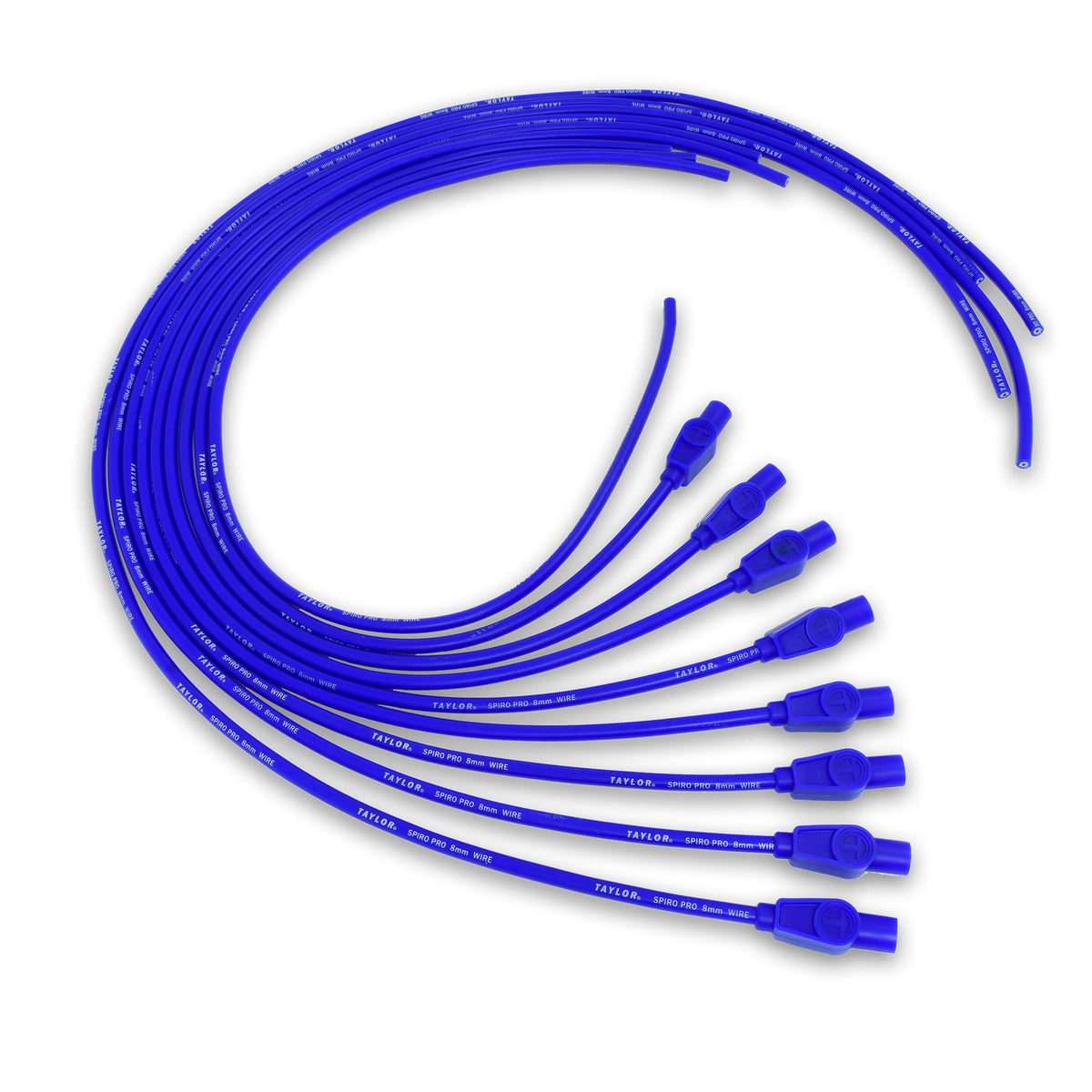 TAYLOR CABLE 8mm Spiro-Pro univ 8 cyl 180 blue Spark Plug Wires - 73655