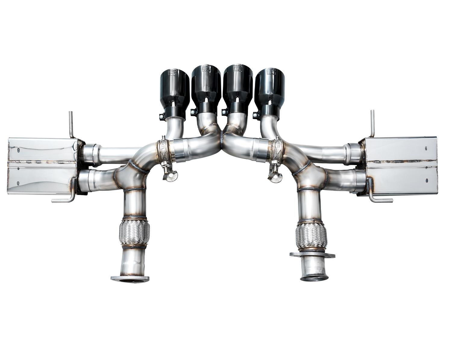 AWE SwitchPath Exhaust for C8 Corvette Z06 - Diamond Black Tips - 3025-43906