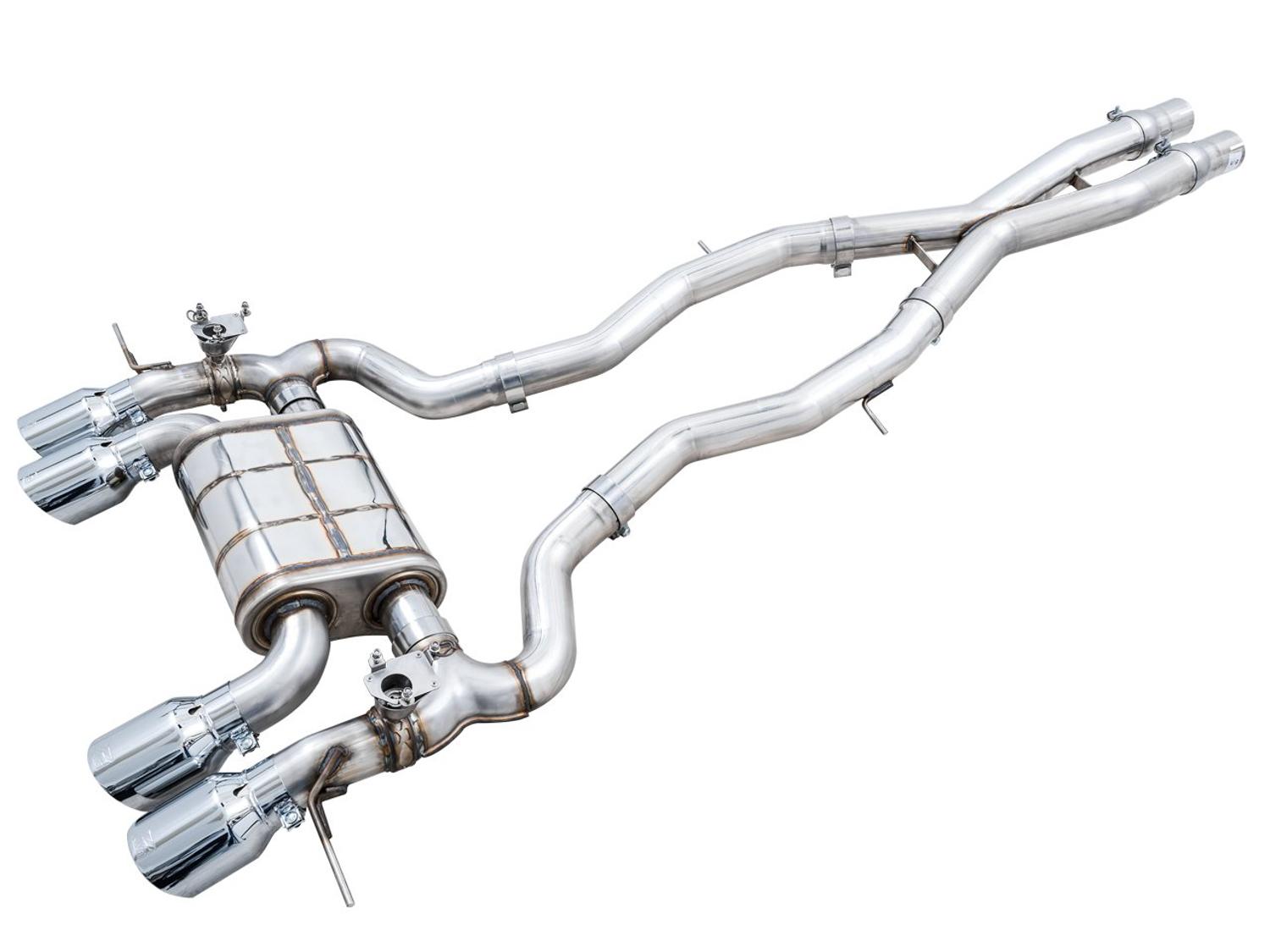 AWE SwitchPath  Catback Exhaust - Chrome Silver Tips (2021+ BMW G8X M3 / M4) - 3025-43480
