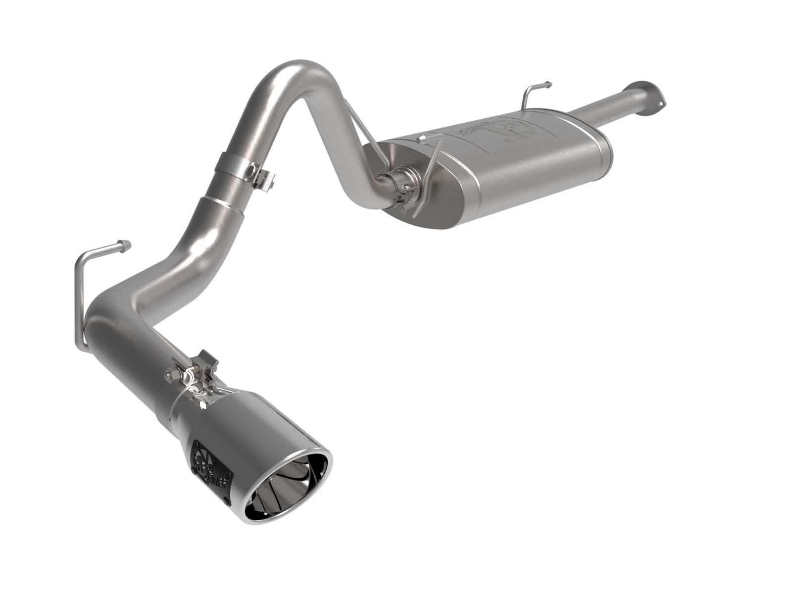 AFE Apollo GT Series 2-1/2 IN to 3 IN 409 SS Cat-Back Exhaust System w/ Polish Tip Toyota Tacoma 16-22 L4-2.7/V6-3.5L - 49-46063-P