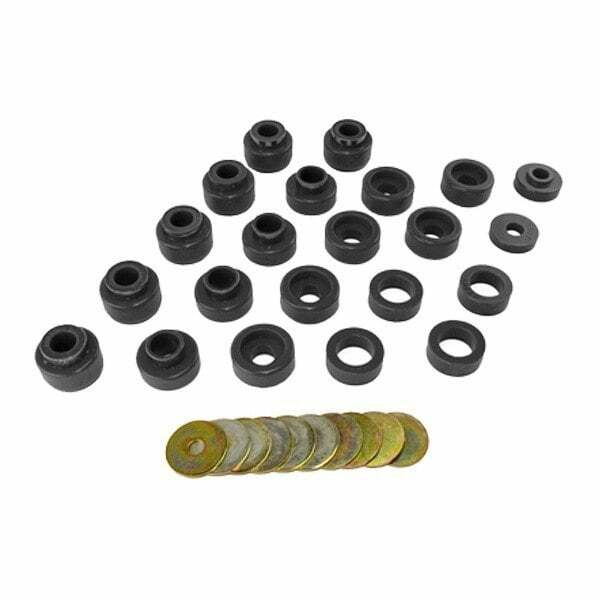 Rugged Ridge Body Mount Kit Black; 87-95 Jeep Wrangler Yj - 1-105BL