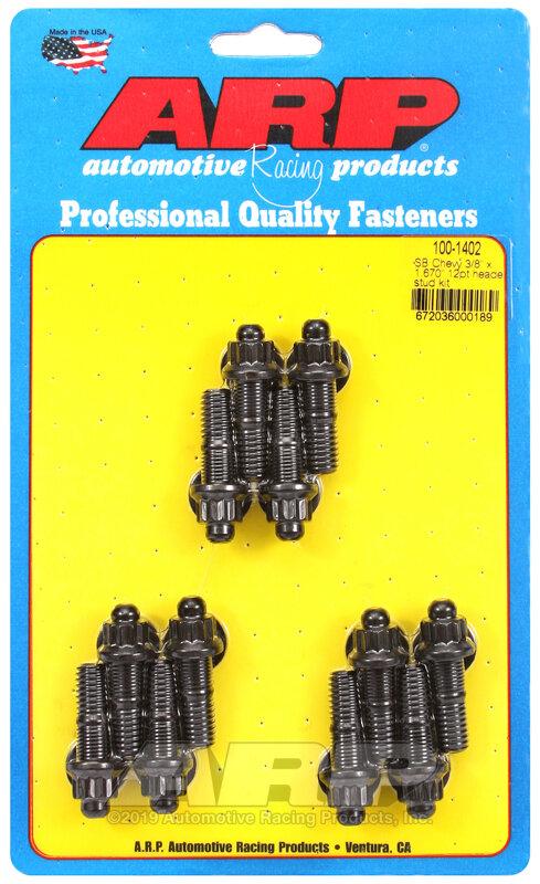 ARP SB CHEVY 3/8 HDR STUD KIT 12PC - 100-1402