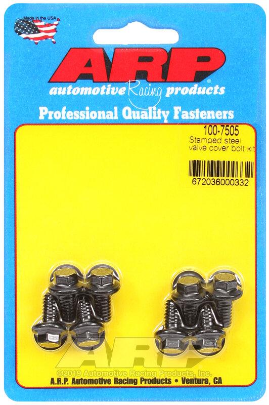 ARP 1/4-20 HEX VALVE COVER BK 8PCS - 100-7505