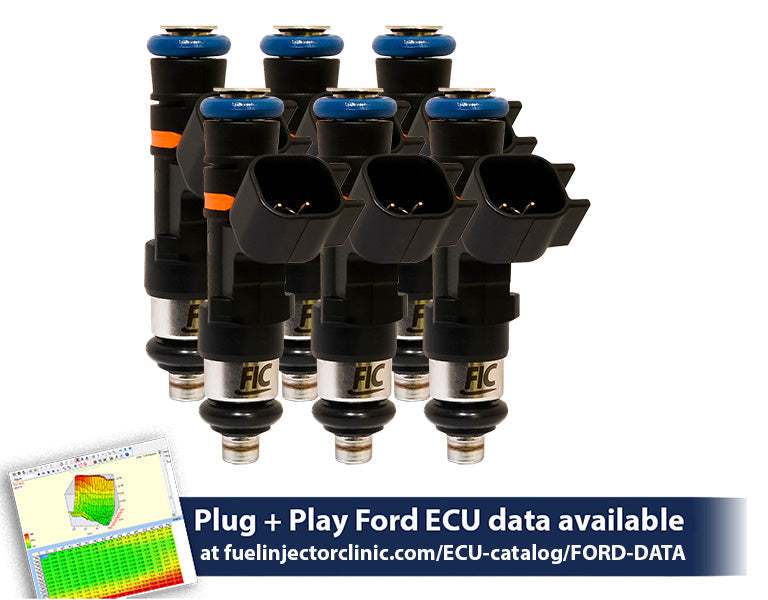 1000cc (95 lbs/hr at 43.5 PSI fuel pressure) FIC Fuel  Injector Clinic Injector Set for Ford Falcon XR6T (FG) (is412-1000h)