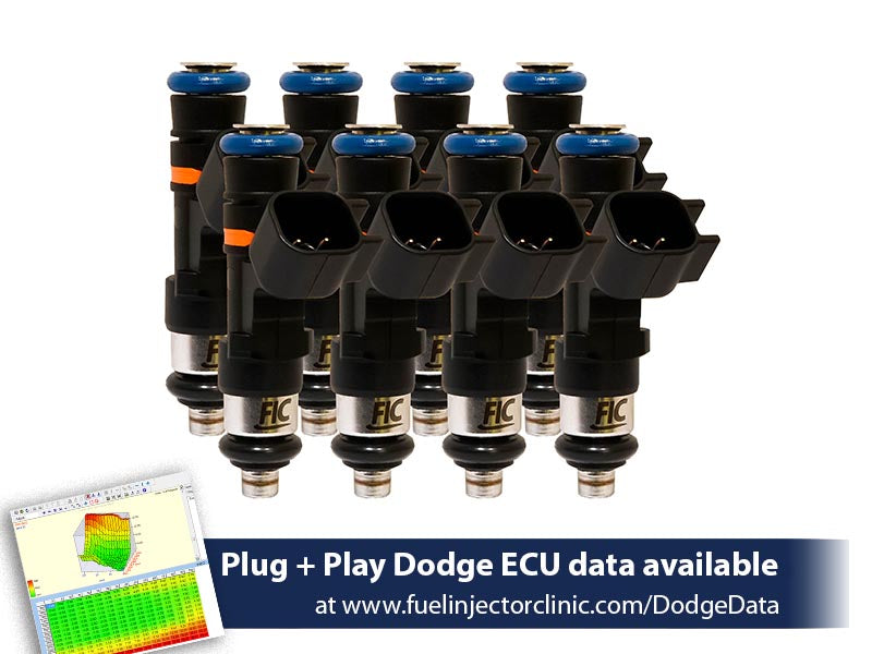 650cc (72 lbs/hr at OE 58 PSI fuel pressure) FIC Fuel Injector Clinic Injector Set for Dodge 4.7L (2008-2013), 5.7L  (2003 - present) (High-Z)(IS156-0650H)