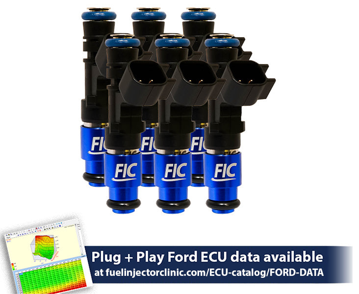 1000cc (95 lbs/hr at 43.5 PSI fuel pressure) FIC Fuel  Injector Clinic Injector Set for Ford Falcon XR6T (BA/BF) (is411-1000h)
