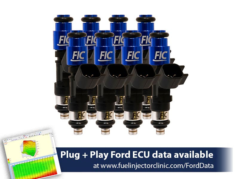 1000cc (95 lbs/hr at 43.5 PSI fuel pressure) FIC Fuel   Injector Clinic Injector Set for Ford F150 (1985-2003)/Ford Lightning (1993-1995) (is406-1000h)