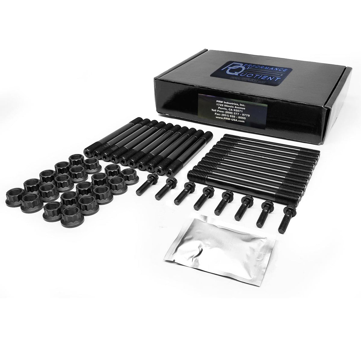 PRW Main Cap Stud Kit, Ford 6.0L Diesel, Custom-4140 Studs, Washers, 12Pt Nuts - 1000306