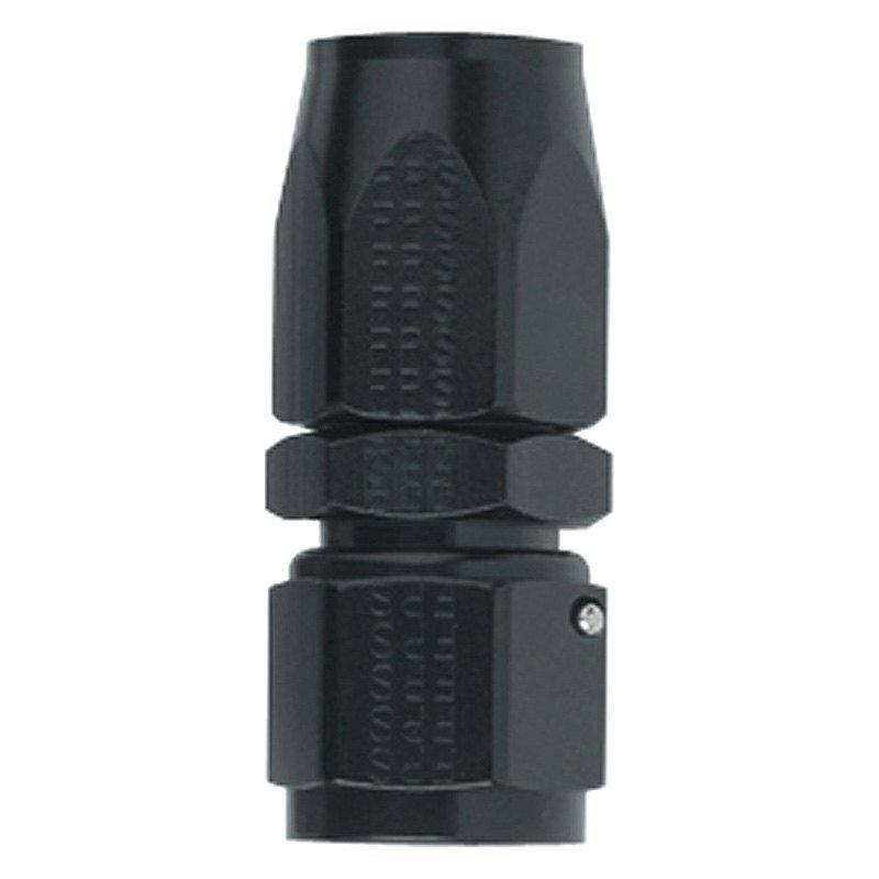 Fragola #6 Straight, Power Flow Hose End  Black - 100106-BL