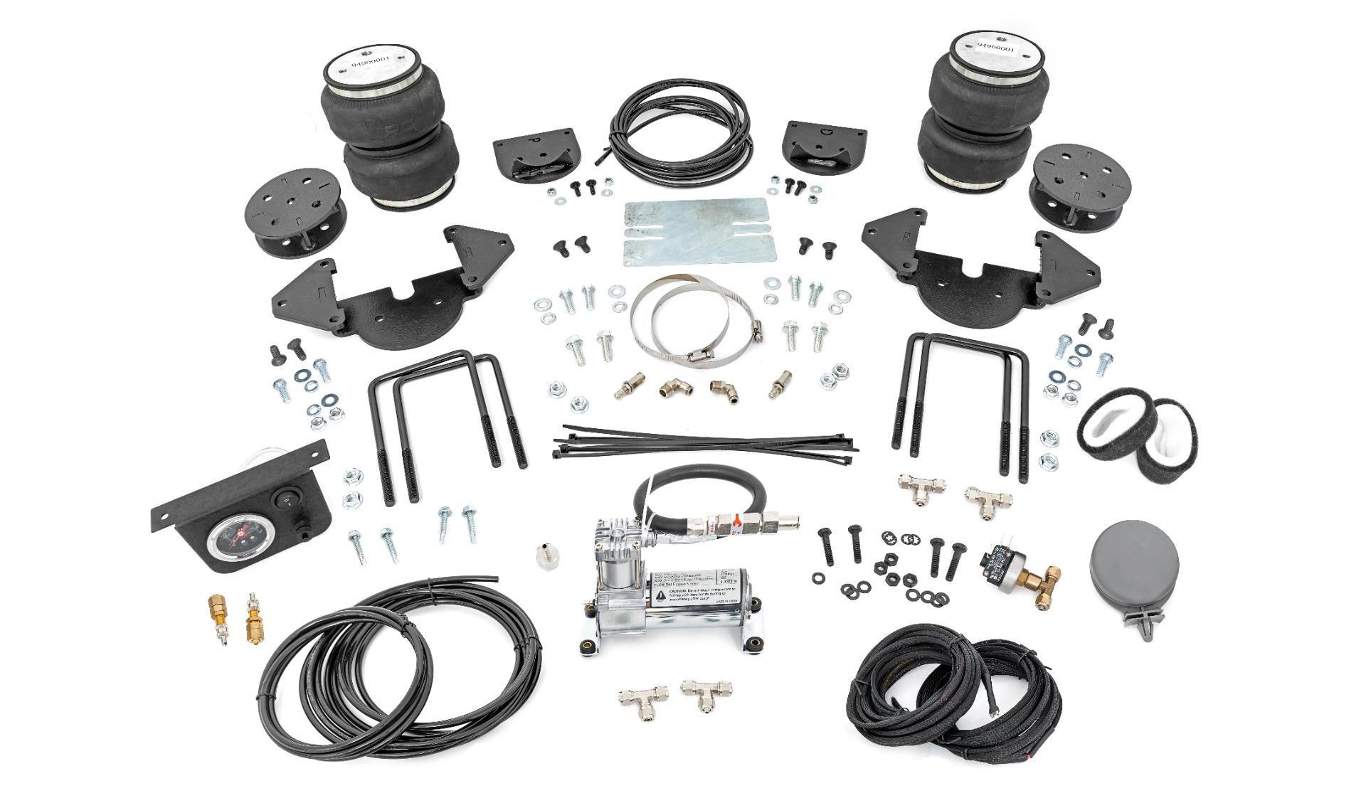 Rough Country Air Spring Kit w/compressor 2-3.5 Inch Lift Kit Silverado/Sierra 1500 (19-26) (2022 Sierra 1500 Limited, Silverado 1500 LTD) - 100113C