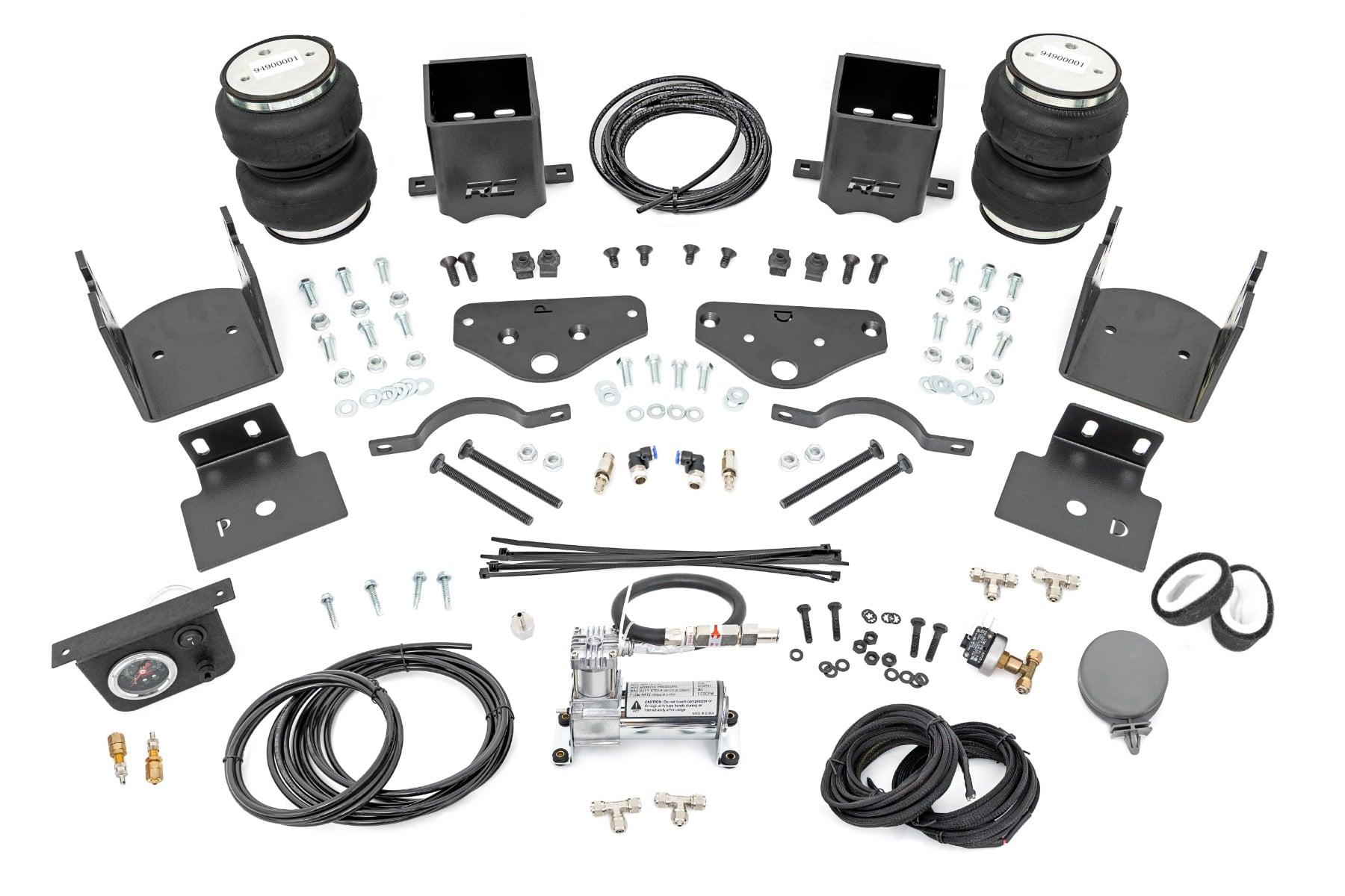 Rough Country Air Spring Kit w/compressor Ford F-250/F-350 Super Duty 4WD (2017-2022) (2017-2022 F-350 Super Duty, F-250 Super Duty) - 10021C