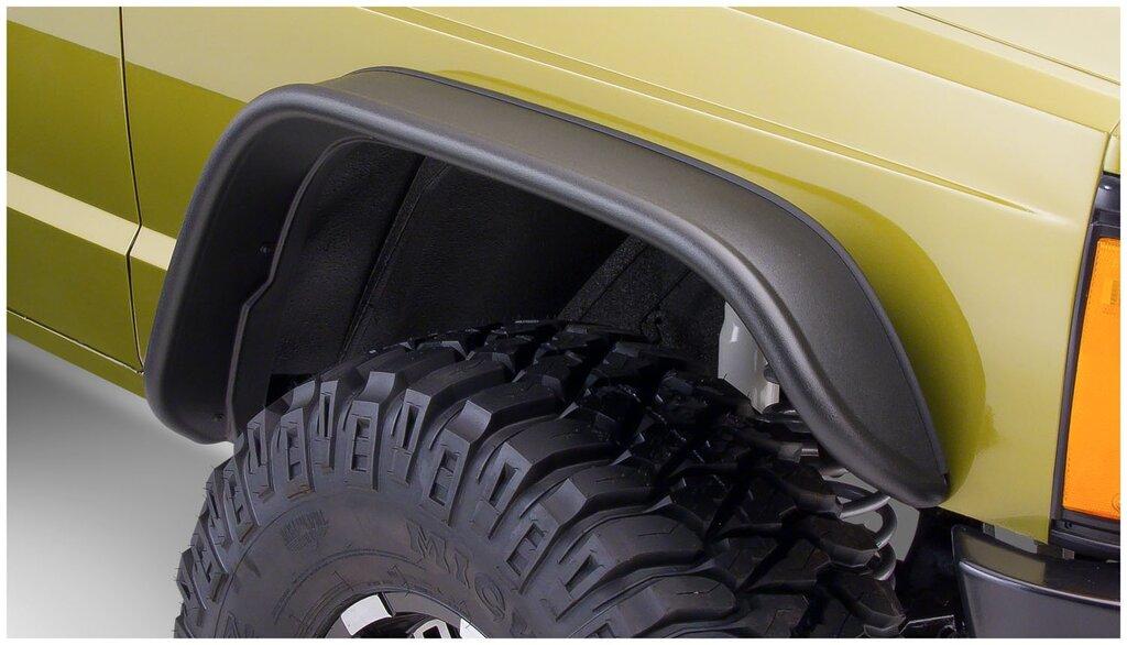 Bushwacker Fender Flares Flat Style 2Pc Front (1984-2001 Cherokee) - 10063-07