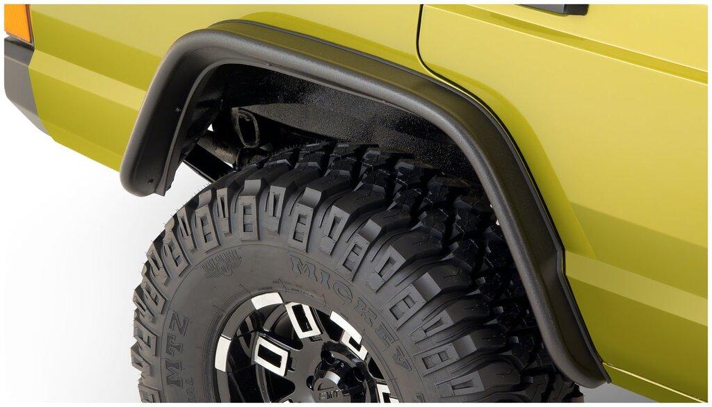 Bushwacker Fender Flares Flat Style 2Pc Rear (1984-2001 Cherokee) - 10064-07