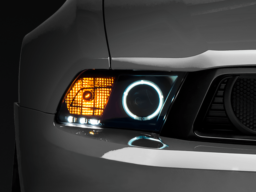 Raxiom 10-12 Ford Mustang w/ Headlights CCFL Halo Projector Headlights- Black Housing (Clear Lens) - 101685