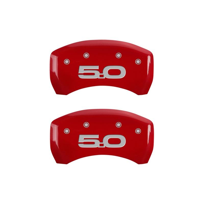 MGP Rear Set Of 2: Red Finish, Silver Mustang / 5.0 (2015) (2015 Mustang GT 50 Years Limited Edition, Mustang GT, Mustang GT Premium) - 10203RM52RD