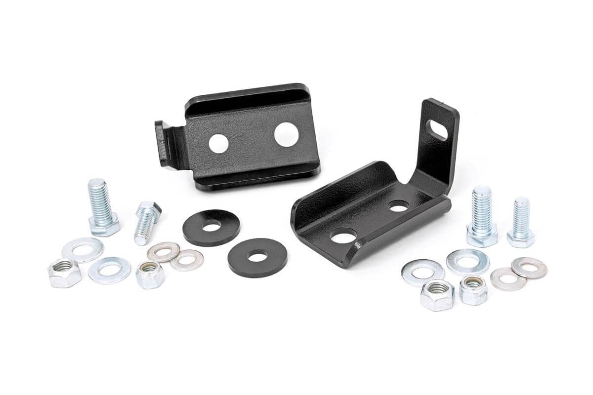 Rough Country Front Shock Relocation Brackets (2007-2018 Wrangler,2018-2018 Wrangler JK) - 1020