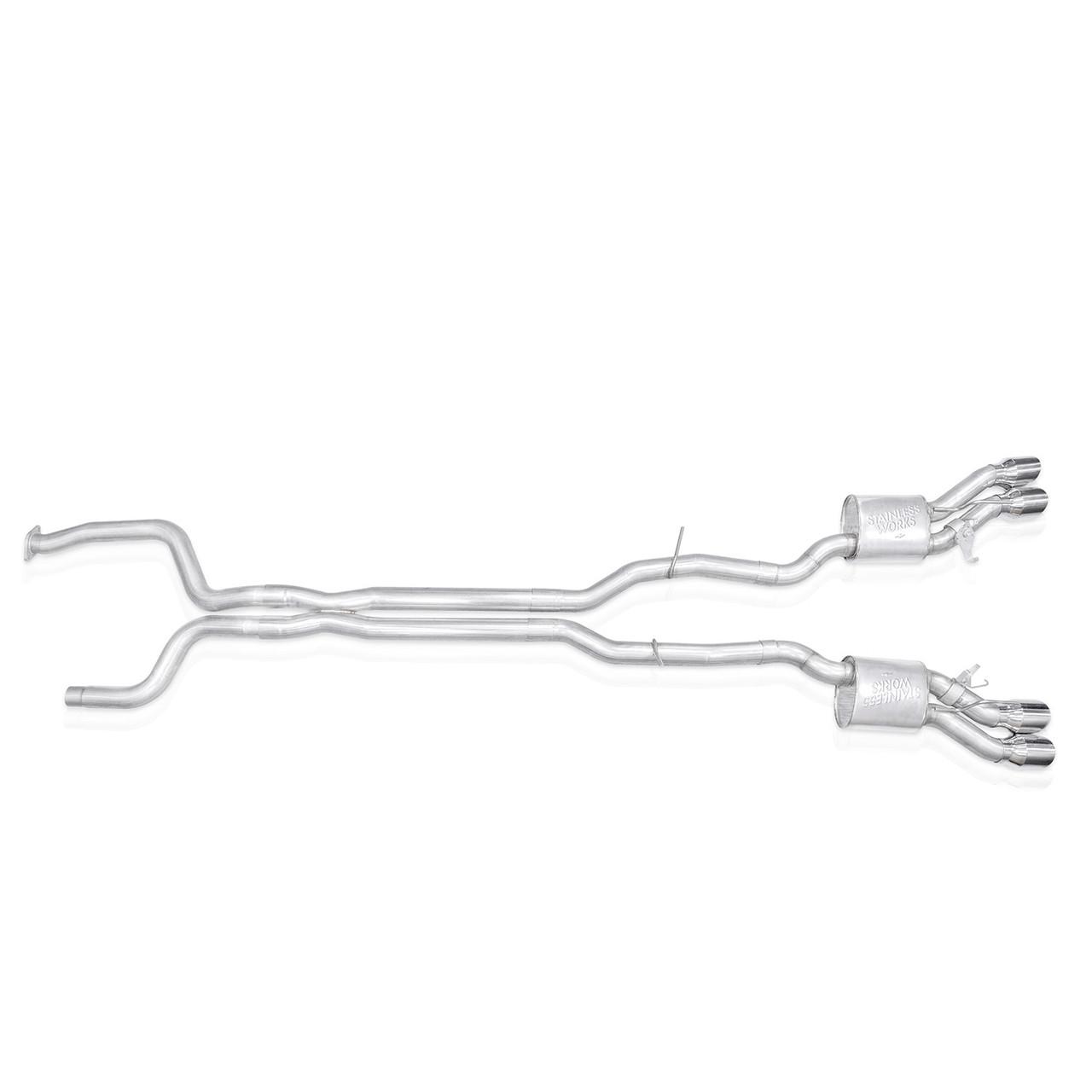 Stainless Works 304SS Catback - Polished 4.5" Slash-Cut Exhaust Tips (2022-2025 Cadillac CT5-V Blackwing) - CT5V22CB