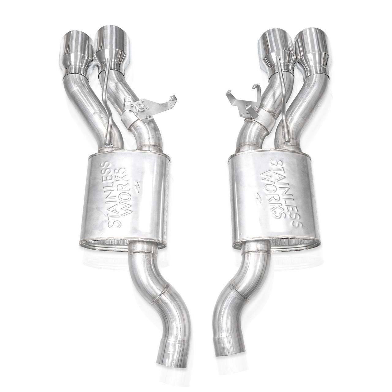 Stainless Works 3" High-Flow Axleback System - Polished 4.5" Slash-Cut Exhaust Tips (2022-2025 Cadillac CT5-V Blackwing) - CT5V22AB