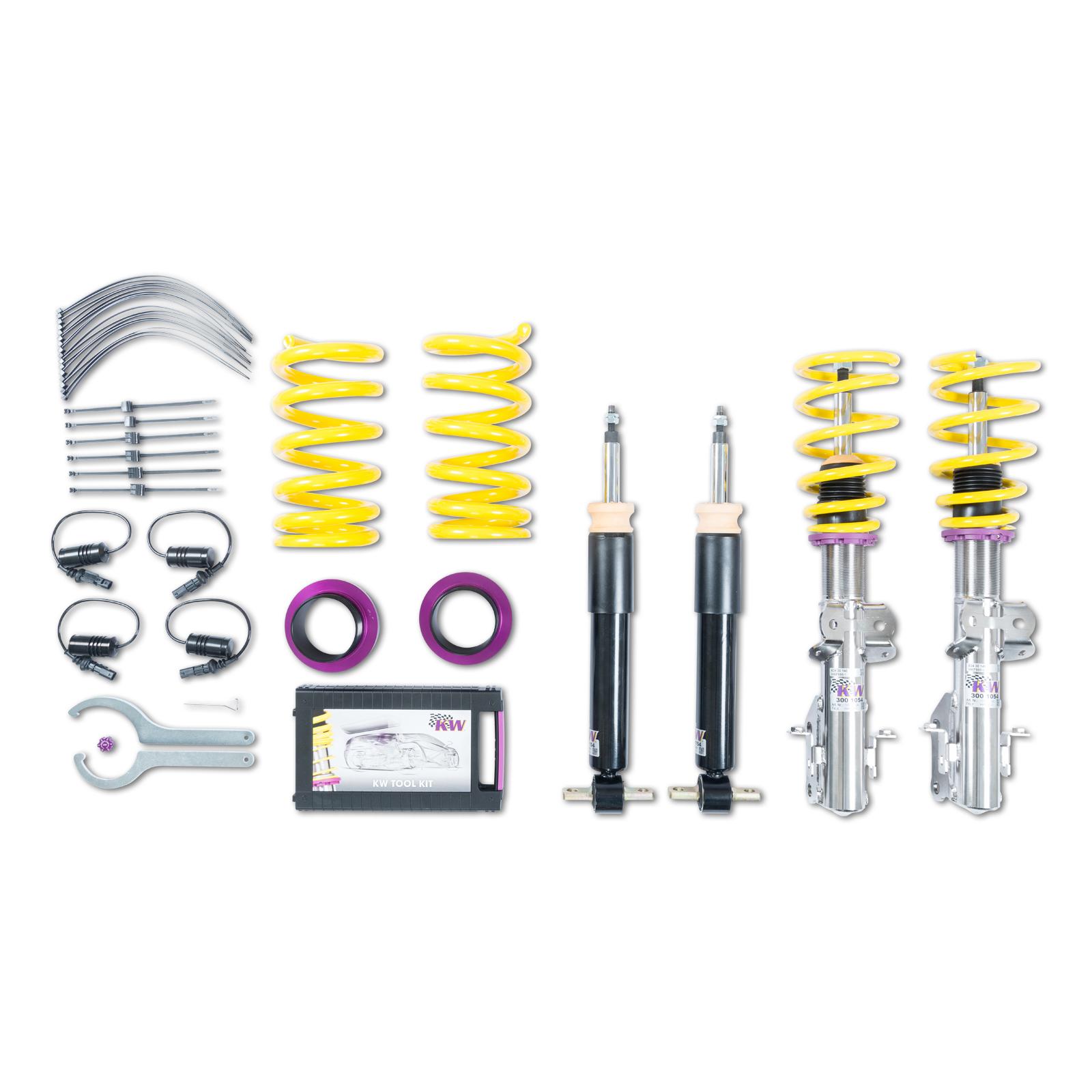 KW Height adjustable stainless steel coilover system with pre-configured damping (2018-2021 Mustang) - 10230081