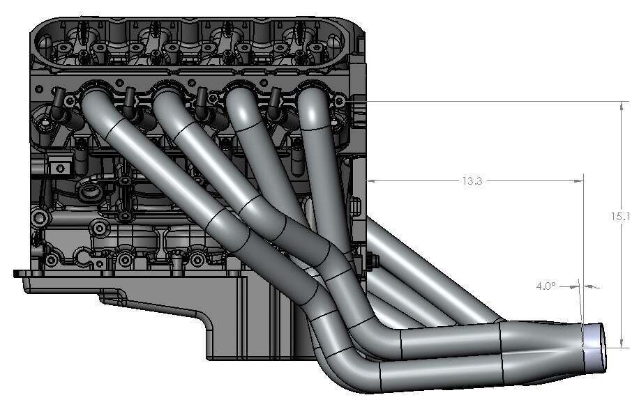 Ultimate Headers LS Swap Headers w/ UPR / Team Z K-Member (1979-2004 Mustang) - 102601