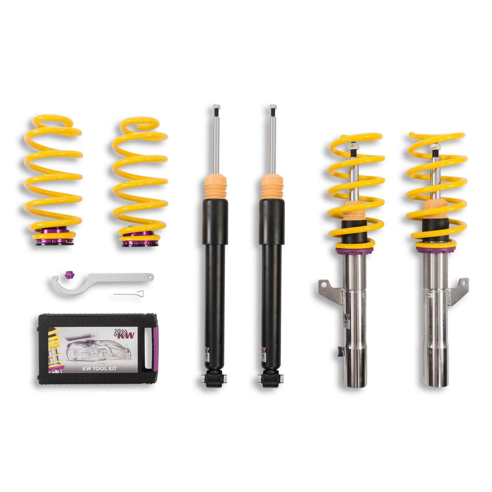 KW Height adjustable stainless steel coilover system with pre-configured damping (2019-2021 Arteon) - 102800AX