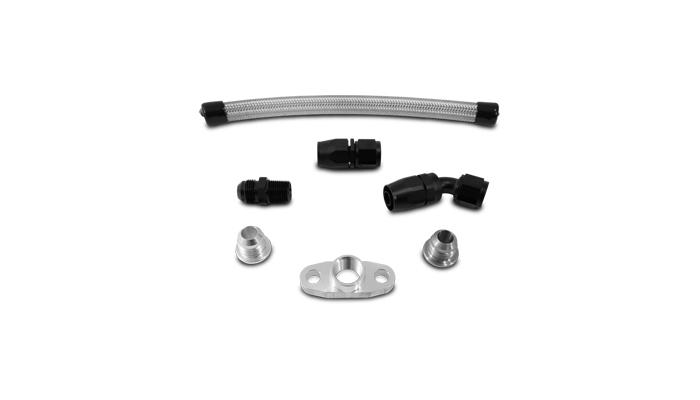 Vibrant Performance Universal Oil Drain Kit For Gt Series Turbos, 12" Long Line - 10281