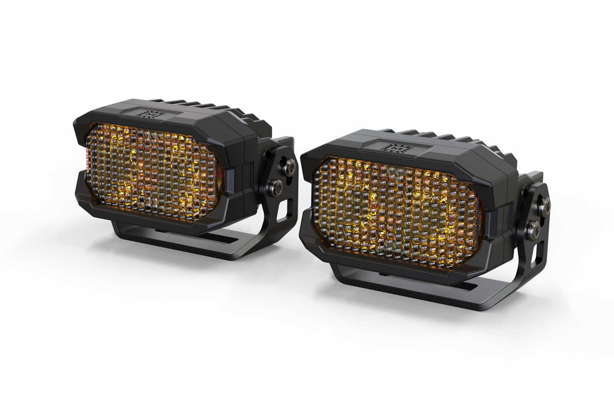 Morimoto 2Banger HXB LED Pod (Flood / Yellow)(Pair) - BAF111
