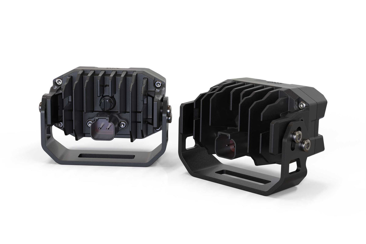 Morimoto 2Banger HXB LED Pod (Flood / Yellow)(Pair) - BAF111