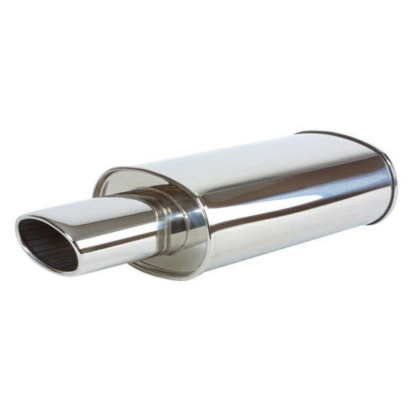 Vibrant Performance Streetpower Oval Muffler W/ 4.5" X 3" Oval Angle Cut Tip (3" Inlet) - 1045