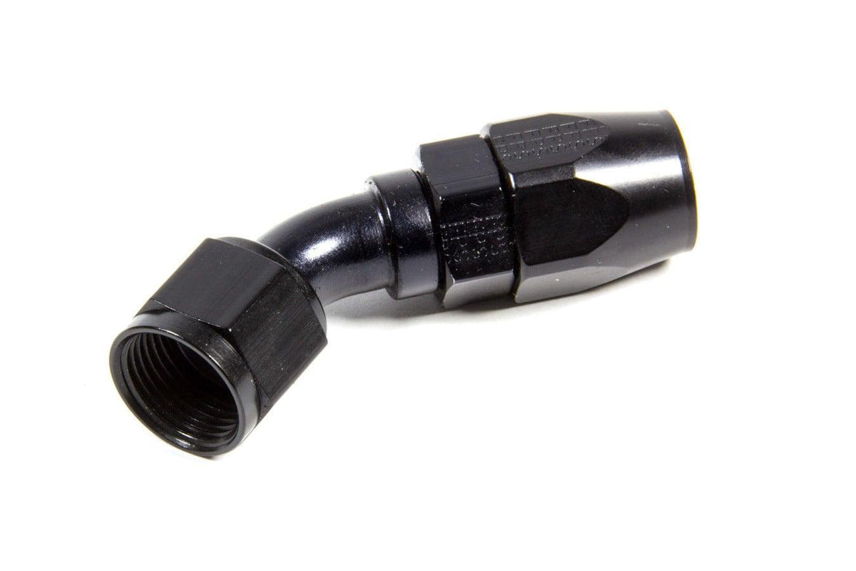 Fragola #12  X 45 Power Flow Hose End  Black - 104512-BL