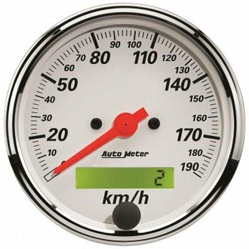 Auto Meter 3-1/8" SPEEDOMETER, 0-190 KPH, ARCTIC WHITE - 1388-M
