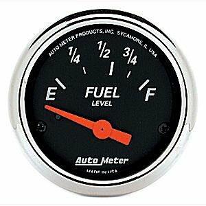 Auto Meter 2-1/16" FUEL LEVEL, 73-10 Ω, DESIGNER BLACK - 1423