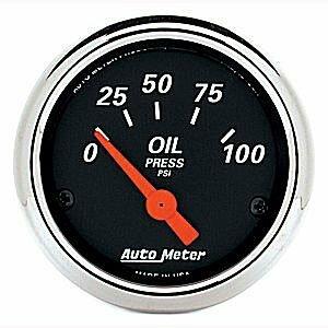 Auto Meter 2-1/16" OIL PRESSURE, 0-100 PSI, DESIGNER BLACK - 1426