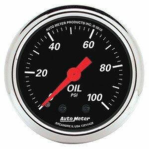 Auto Meter 2-1/16" OIL PRESSURE, 0-100 PSI, DESIGNER BLACK - 1429