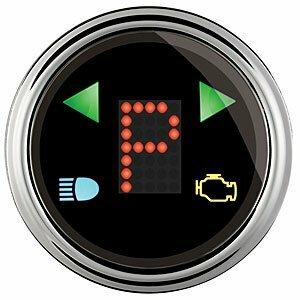 Auto Meter 2-1/16" PRNDL, P,R,N,D,L,OD,O,5,4,3,2,1, DESIGNER BLACK - 1460