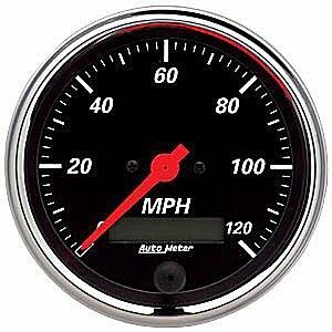 Auto Meter 3-3/8" SPEEDOMETER, 0-120 MPH, DESIGNER BLACK - 1480
